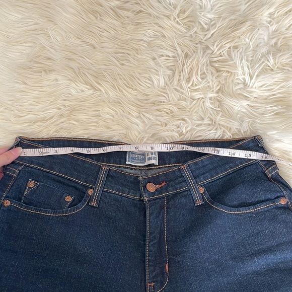 Signature Levi Strauss dark Wash at waist boot cut flare leg misses 12 short - Picture 10 of 16